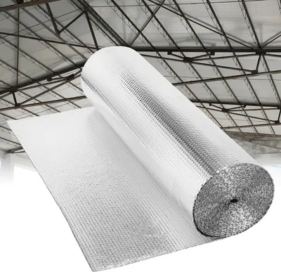Produktbild von TolleTour Isolierfolie Thermofolie Dämmfolie Doppelte Aluminium 3-4mm Folien-Blase Dachisolierung Reflexionsfolie 1x 10m