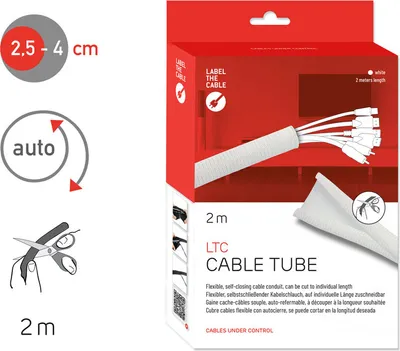 Produktbild von LABEL THE CABLE Kabelmantel CABLE TUBE weiß