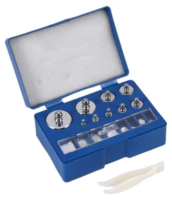 Kalibriergewicht-Set, 17 Stück, 211,1 g, 10 mg–100 g