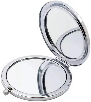Produktbild von Lauwexe Vergr??erungsspiegel Kosmetikspiegel Gold, 2er-Pack, Faltbarer Doppelseitiger Reisespiegel Mit 1x Und 2x Vergr??erung, Fš¹r Handtasche Und Tasche