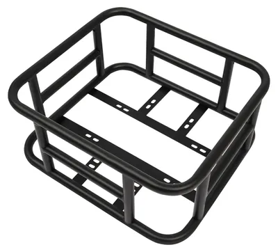 Zdjęcie produktu dla Koszyk rowerowy tylny - koszyk na bagażnik tylny - solidna siatka żeliwna - udźwig 15 kg - wymiary 34,3 x 30,5 x 15 cm - kolor czarny
