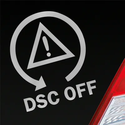 Produktbild von Auto Aufkleber DSC OFF Symbol Drift Tuning 11x9 cm Silber Sticker Heckscheibenaufkleber