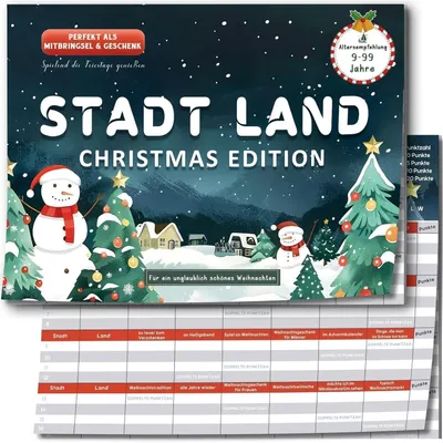 Productafbeelding van "Stadt Land Fluss" Kerstspel 2025, adventskalender vulling, gezelschapsspel voor families, vanaf 9 jaar