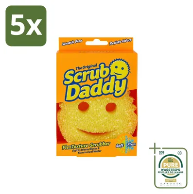 Produktbild von 5 x  Scrub Daddy Reinigungsschwamm - Texturändernd - Vorratspackung - 5 Stücke