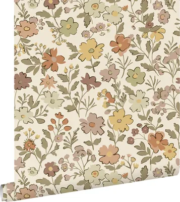 Zdjęcie produktu dla ESTAhome Tapeta kwiaty zielonym,żółtym,fioletowymIterakota 50 x 900 cm