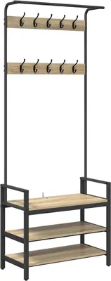 Obrázok produktu pre vidaXL Stojan na kabáty Sonoma-dub 75 x 34 x 184 cm drevotrieska