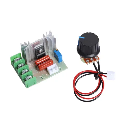 Produktbild von 5x 2000W AC Motor Drehzahlregler mit Kabelgebundenem Modul Dimmer Drehzahlregler 110-220V 25A Einstellbarer Spannungsregler zum Einstellen des Dimmens