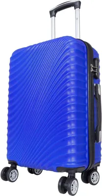 Produktbild von Kleiner Handgepäck Reisekoffer Padua 40 L Hartschale Trolley blau