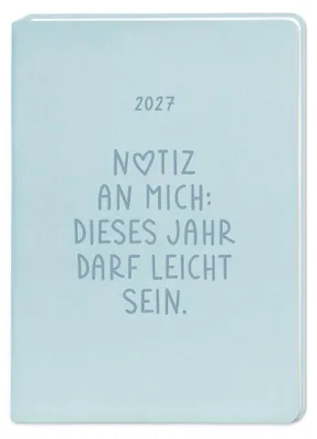 Produktbild von Terminplaner Lederlook 2027 Hellblau