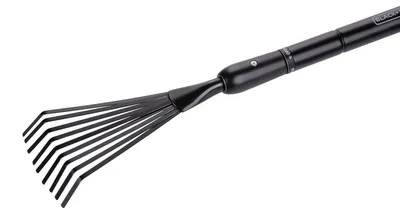 Produktbild von BLACK+DECKER Laubrechen BXGTTO7050 Verstellbar von 77 bis 110 CM - Rasenrechen - Harke - Rostbeständig - Schwarz/Orange