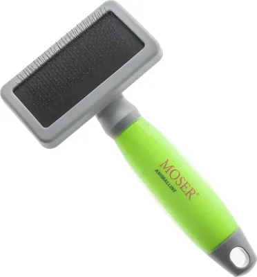 Produktbild von Moser 2999-7065, Katze / Hund, Pinsel, Grün, Grau, Langes Fell, Glattes (kurzes) Fell, 120 mm, 40 mm