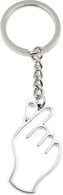 Produktbild von Onwomania Schlüsselanhänger - "Hand Finger Schnipsen" - Metall Glücksbringer ideal als Geschenk z.B. für den besten Freund, die beste Freundin, Mama