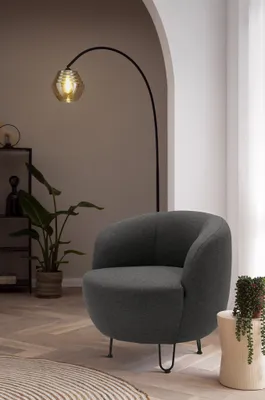 Produktbild von DOMO Collection Sessel 700009, Polstersessel, Einzelsessel, Wohnzimmersessel, Relaxsessel grau, B72 x T76 x H72 cm