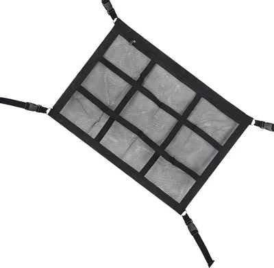 Produktbild von INF Auto Dachhimmel Aufbewahrungsnetz aus Polyester und Netzstoff 90x65cm für Fahrzeugorganisation