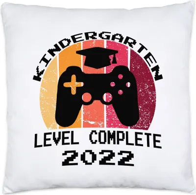 Produktbild von Kindergarten Level Complete 2022 Kissen Inkl. Füllung Einschulung 1. Klasse Geschenkidee Grundschule Zocker Gaming