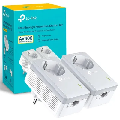 Productafbeelding van Powerline KIT met Stopcontact Behoud, 600 Mbps