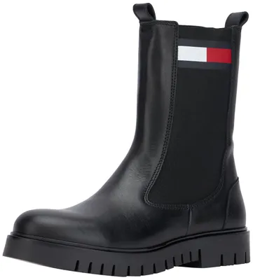 Image de Bottes Chelsea en cuir pour femmes Tommy Jeans, couleur blanche (écru), taille 38