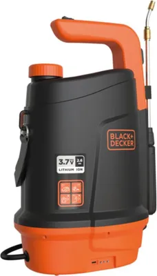 Image de Pulvérisateur Électrique 5L, Batterie Lithium 3,7 V / 2,6 Ah Pulvérisateur Jardin Végétaux + Lance Télescopique Black+Decker