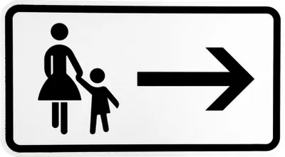 Produktbild von ORIGINAL Verkehrsschild Nr. 1000-22 330 x 600 mm nach StVO und RAL-Gütebedingungen Fußgänger Gehweg rechts gegenüber benutzen Verkehrszeichen Schild Straßenschild Zusatzschild