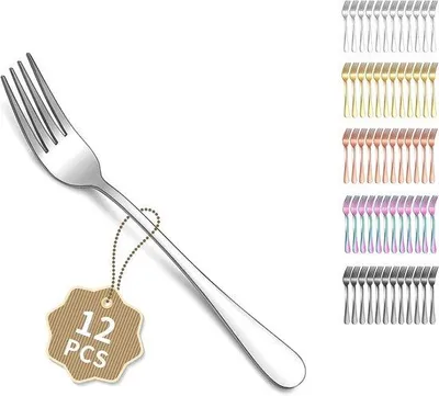 Productafbeelding van 12-delige tafelforkset 18 cm - RVS vorken voor moderne diners