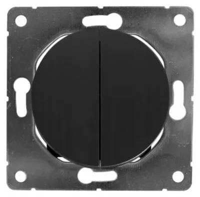 Produktbild von Electromalt Oval Doppelwippschalter Unterputz Schwarz