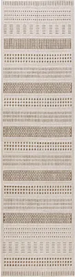 Produktbild von benuta In- & Outdoor Teppich Kaleo Creme/Beige 70x200 cm Teppich Wohnzimmer Outdoorteppich Läufer Modern Kurzflor Skandinavisch
