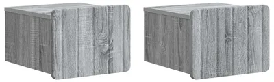 Obrázek produktu pro Nástěnný noční stolek 2 pcs Šedá sonoma 33 x 34,5 x 24 cm