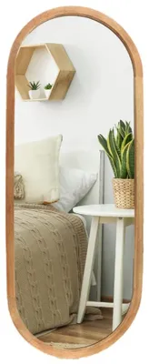 Obrázek produktu pro Ovalné nástěnné zrcadlo – celoústrojné – 35 x 90 cm