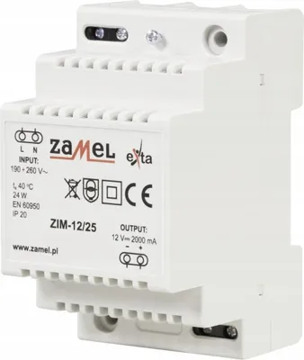 Immagine prodotto di Alimentatore switching ZIM-12/25 12V DC 2A EXTA Zamel