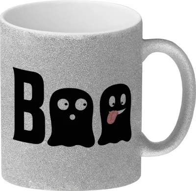 Produktbild von Boo Gespenster Glitzer-Kaffeebecher
