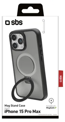 Produktbild von SBS TEMAGCOVSTIP1567PK, Cover, Apple, iPhone 15 Pro Max, 17 cm (6.7"), Schwarz