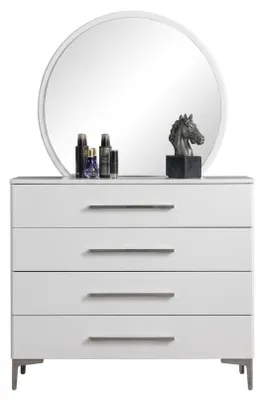 Produktbild von Schminktisch Spiegel Frisiertisch Kommode Weiss Modern Eleganter