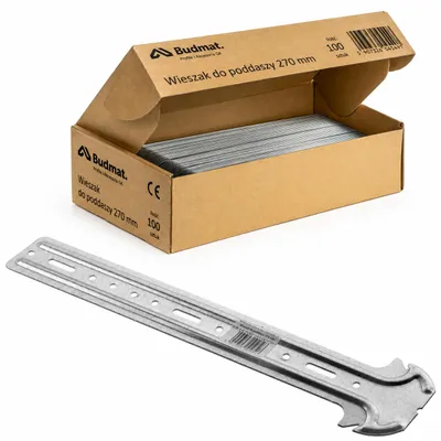 Obrázok produktu pre Viesak gribkový na šikmé stropy a podkrovie Budmat 27 cm 0,8 mm 100 ks, Obrázok generovaný UI