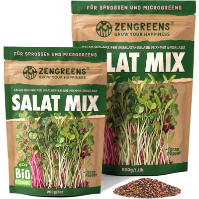 Produktbild von ZenGreens® Sprossen- & Microgreens-Samen - Salatmischung - 200g