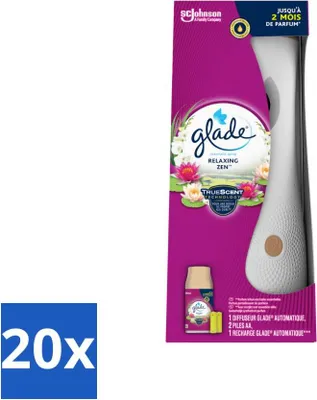 Image de Glade - Spray automatique - Zen relaxant - 269 ml - Pack avantage - 20 pièces