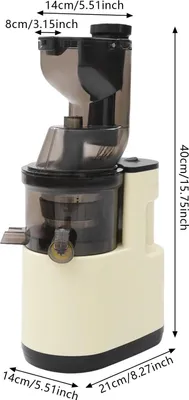 Zdjęcie produktu dla Elektryczna wyciskarka do soków – wyciskarka odśrodkowa – 500 W – pojemnik 400 ml – ostrza ze stali nierdzewnej – wtyczka UE 220 V – kolor biały