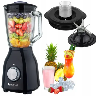 Obrázok produktu pre Mixér s výkonom 1400 W, sklenená nádoba s objemom 1,5 l, drviť ľad, 4 rýchlosti, funkcia Turbo