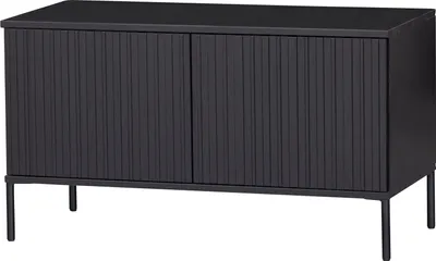 Zdjęcie produktu dla Drawer New Gravure, Czarny, Drewno, Czarny, Metal, 2 drzw., 1000 mm