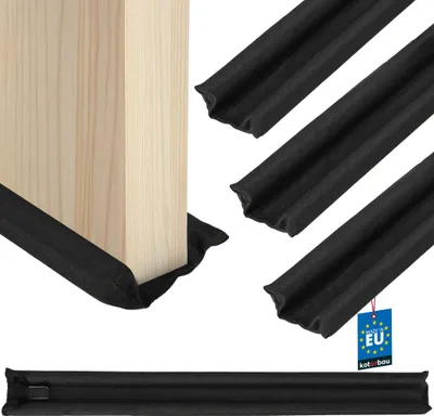 Zdjęcie produktu dla KOTARBAU® Uszczelka Piankowa Pod Drzwi 95 CM 30 MM Uszczelka Wsuwana Wygłuszająca Antyprzeciągowa Czarna Zestaw 3 SZT