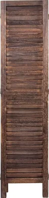 Zdjęcie produktu dla Parawan HWC-G30, parawan dzielący pokój, wygląd shabby 170x240cm ~ brązowy
