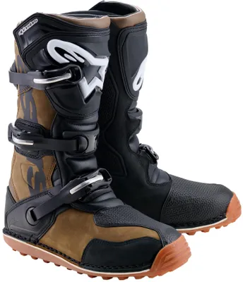 Image de Bottes de moto Alpinestars Tech-T, marron/noir, taille 11 (45,5)