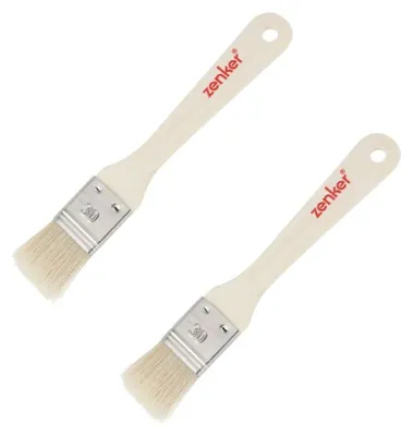 Image de Ensemble de 2 Pinceaux de cuisine et de pâtisserie 19 cm en poils naturels Zenker