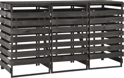 Produktbild von vidaXL Mülltonnenbox für 3 Tonnen 210x75x121 cm Kiefer Massivholz