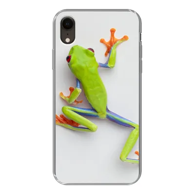 Produktbild von MuchoWow® Handyhülle Schutzhülle Hülle für iPhone XR Frosch - Tiere - Grün Silikon Softcase Handy Hülle - Schutzdeckel