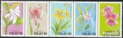 Produktbild von Briefmarken Palau-Inseln 1990 Mi 361-365 Fünferstreifen (kompl.Ausg.) postfrisch Orchideen