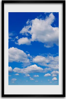 Produktbild von Bild - Bilderrahmen - 40 cm x 60 cm - MDF - Rahmen - Wandkunst - Wolken im Himmel