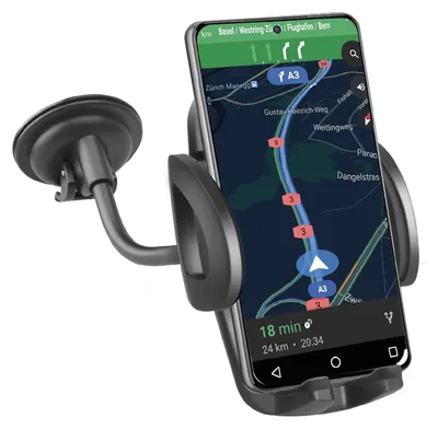 Productafbeelding van SBS Universele zuignaphouder, geschikt voor apparaten tot 6 inch, zwart