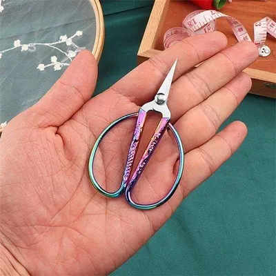 Image de Ciseaux à broder, ciseaux de couture en acier inoxydable, point de croix, ciseaux à tissu