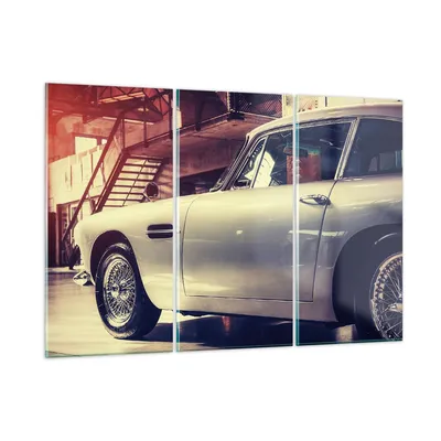Produktbild von Bilder auf glas - Autogarage - 105x70cm - Glasbilder - Wandbilder - Bilder - Kunstdruck - zum Aufhängen bereit - Wanddekoration aus Glas - Glas Bilder - Wandbild auf Glas - 3 Teile - GCE105x70-3888