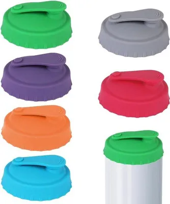 Image de 6 bouchons en silicone pour canettes